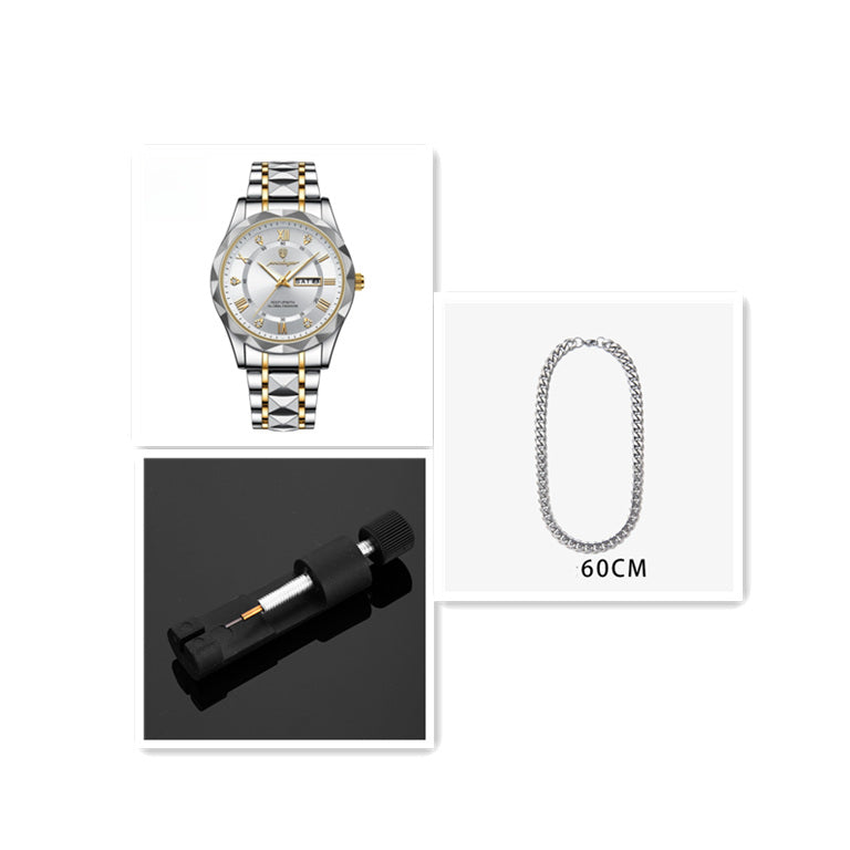 Men's Double Calendar Luminous Business Watch | Ultra-Slim 7mm | 9 Styles