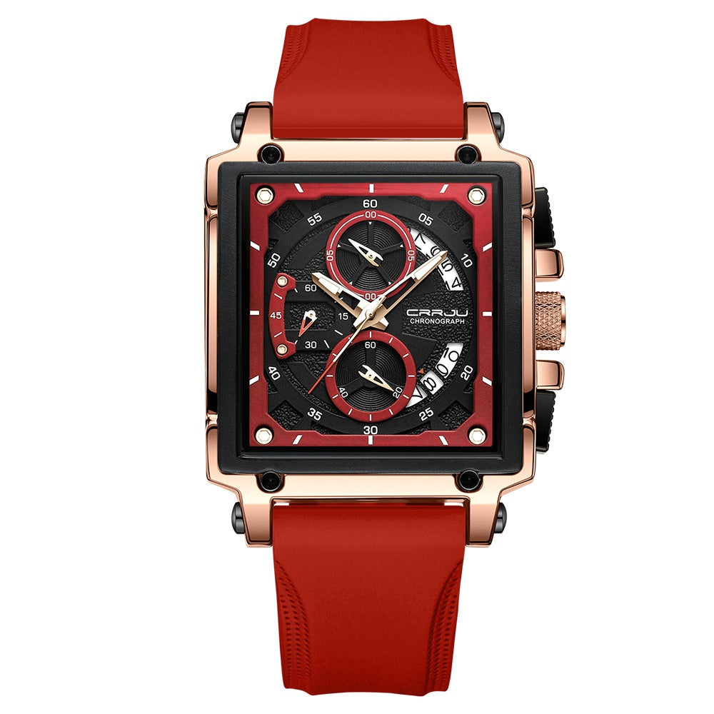 Men's Simple Business Calendar Watch | Mineral Glass | 30M Waterproof | Rose Gold Accents | 5 Colors
