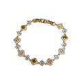 Micro-Set Colorful Zircon Diamond Bangle | Real Gold Plating | 3 Colors