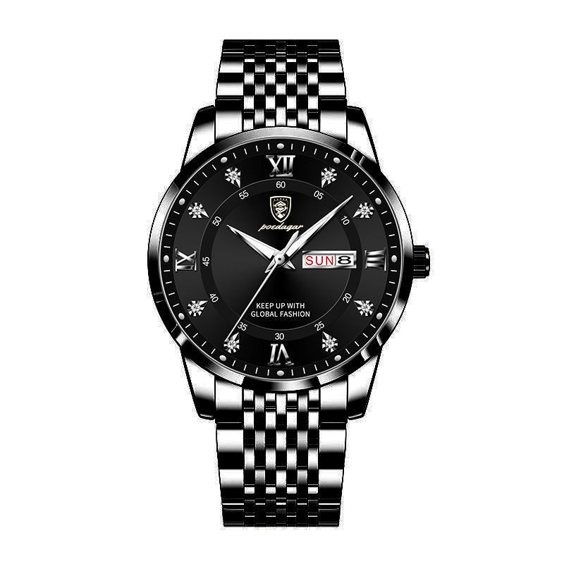 Sapphire Crystal Men's Watch | Seiko Movement | Luminous Calendar | 50M
