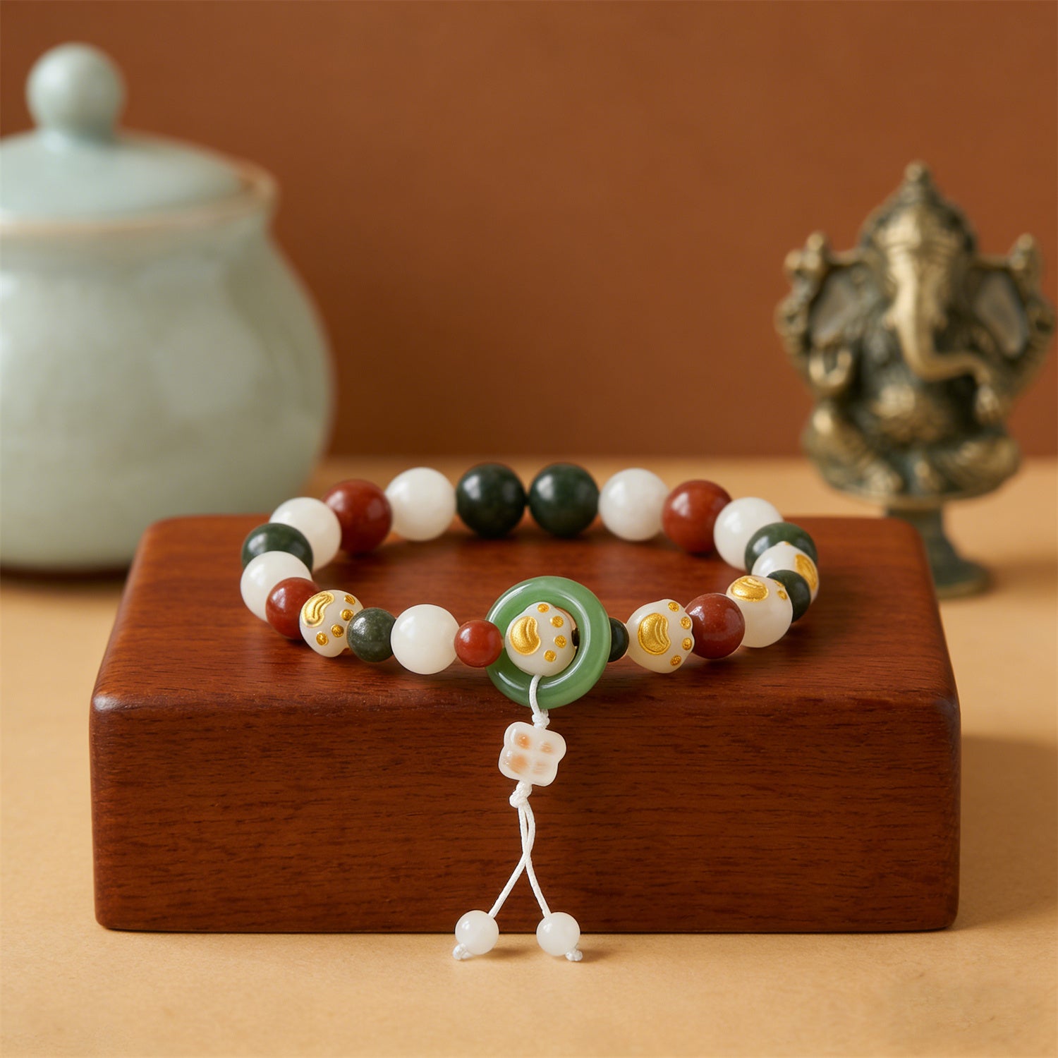 Five Elements Wu Xing Bracelet | TCM Feng Shui | Natural Stone | Wearable Qi Harmonizer
