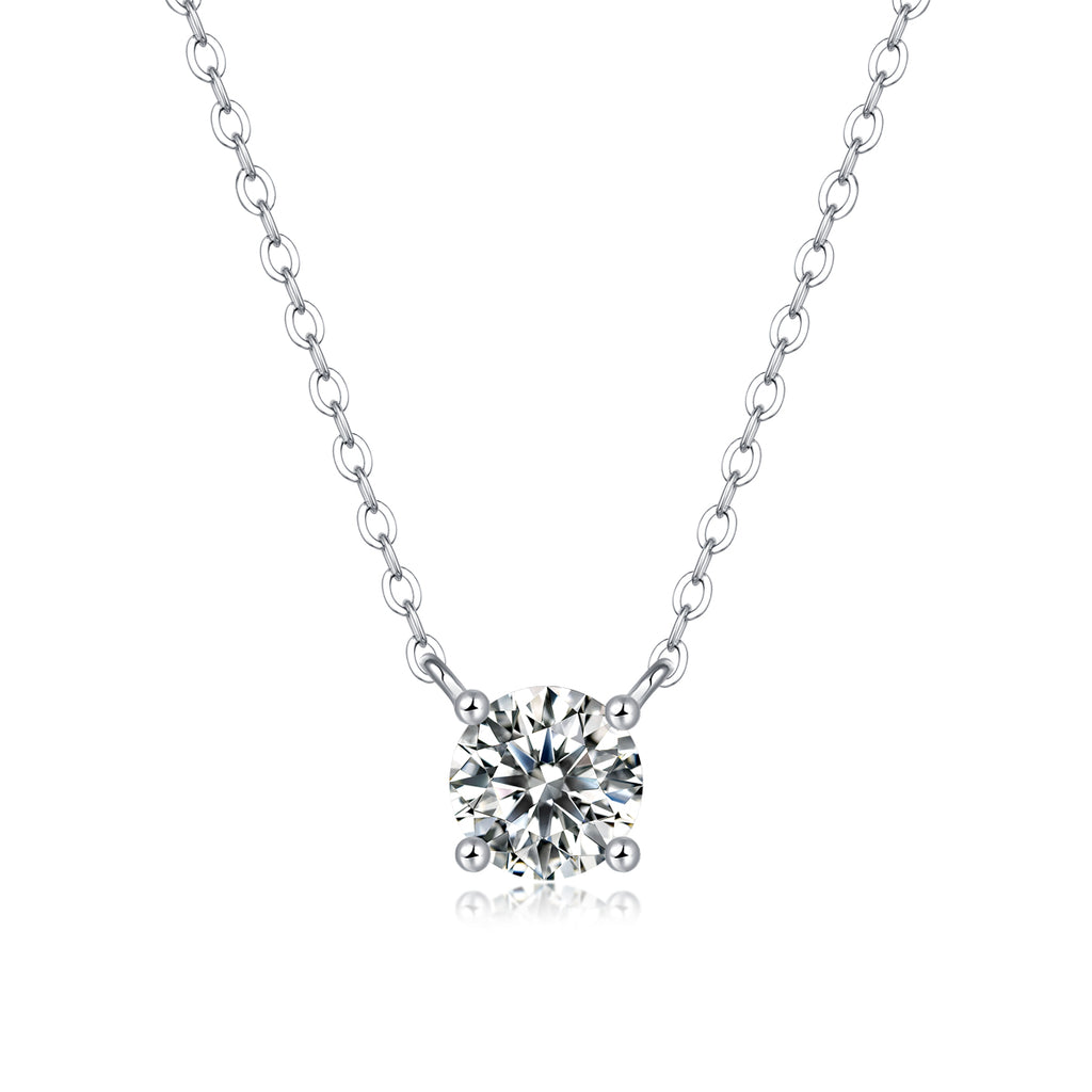 My Heart Will Last Forever - Diamond Jewelry Necklace Pendant Set With 1-carat And 2-carat Moissan Diamonds