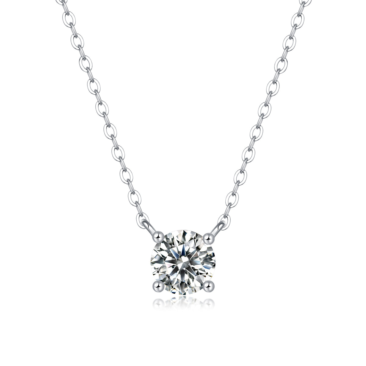 My Heart Will Last Forever - Diamond Jewelry Necklace Pendant Set With 1-carat And 2-carat Moissan Diamonds