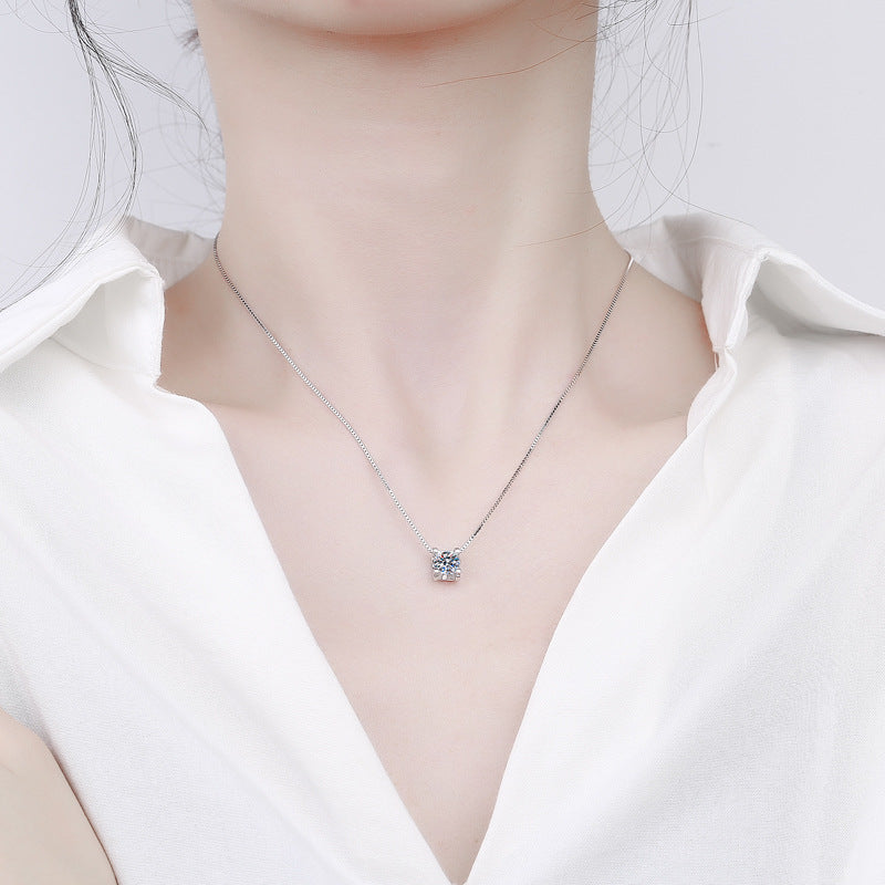 Eight Hearts & Eight Arrows Pendant Necklace | Moissanite & Zircon | 1ct & 2ct
