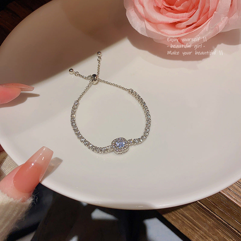Full Zircon Square Bangle | Light Luxury | Niche Design | Women's Gift