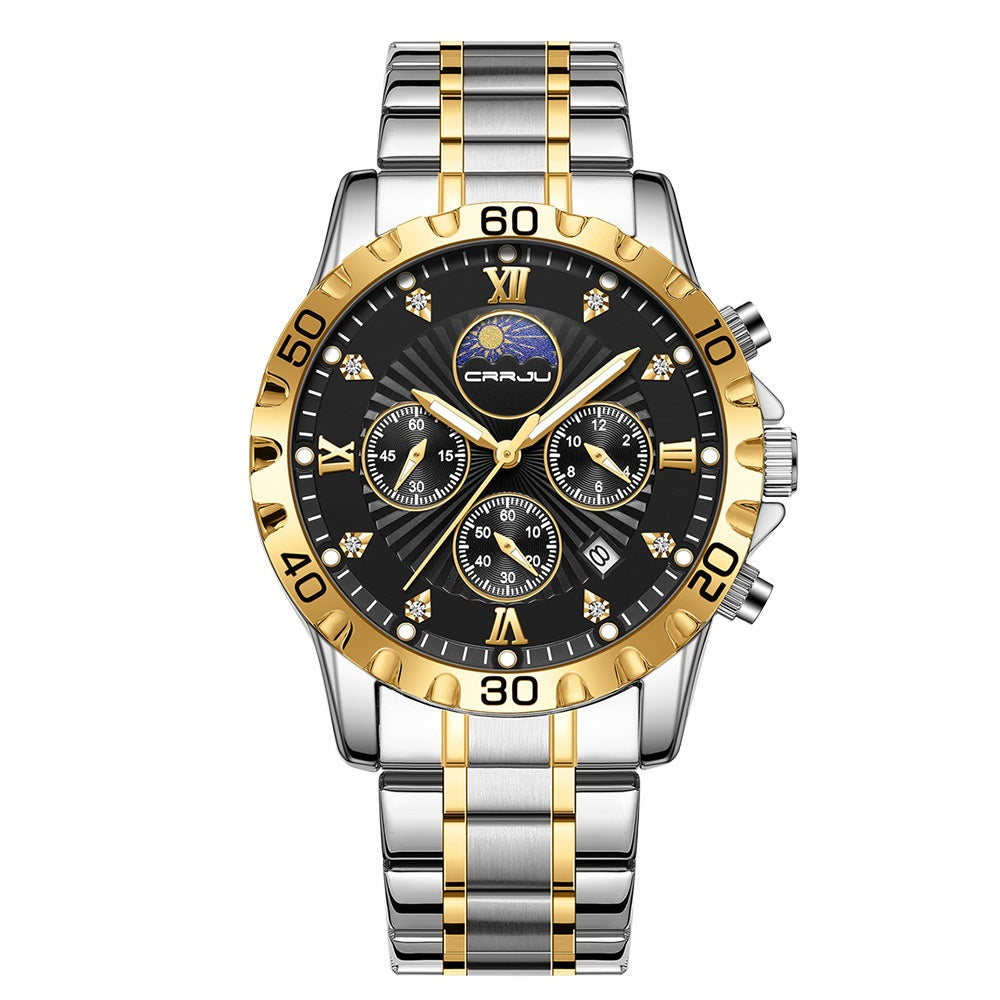 Men's Business Calendar Quartz Watch | 30M Waterproof | Crown Guard | 5 Colors | Analog