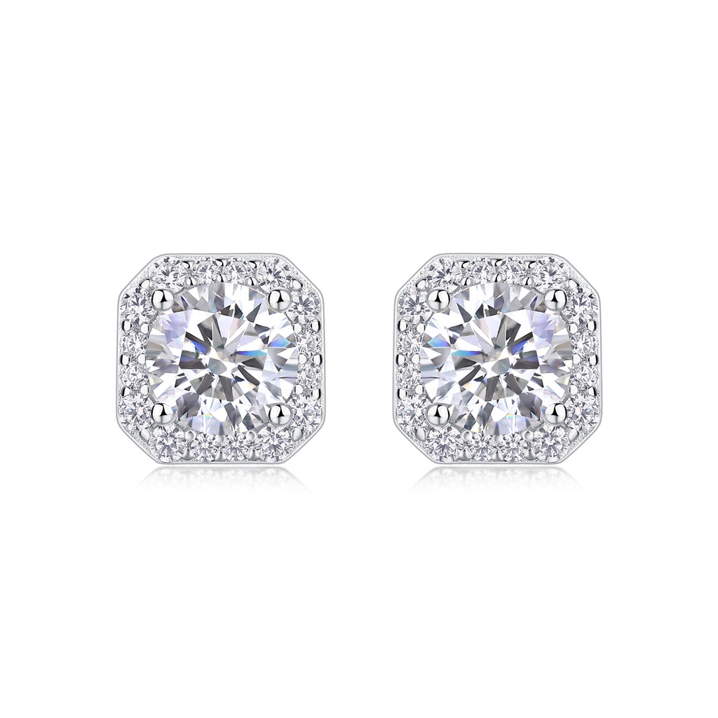Heart Rose Luxury Fashion Diamond Earrings Stud Set