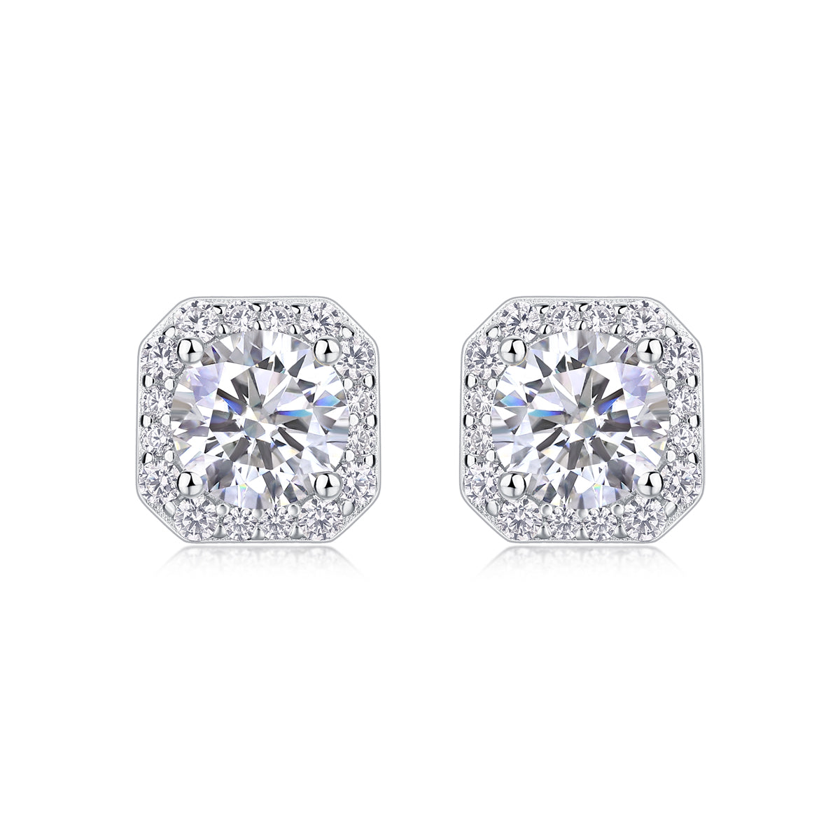 Heart Rose Luxury Fashion Diamond Earrings Stud Set