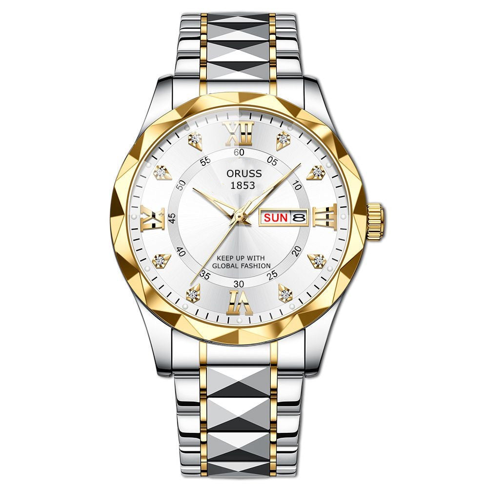 Men's Dual-Calendar Sporty Quartz Watch | 12 Styles | Gold & Silver | Everyday Statement Watch