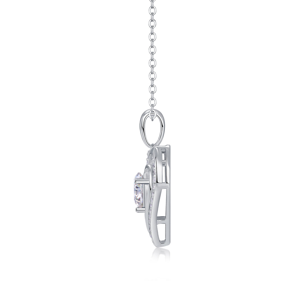 Heart To Heart Luxury Fashion Diamond Pendant Necklace