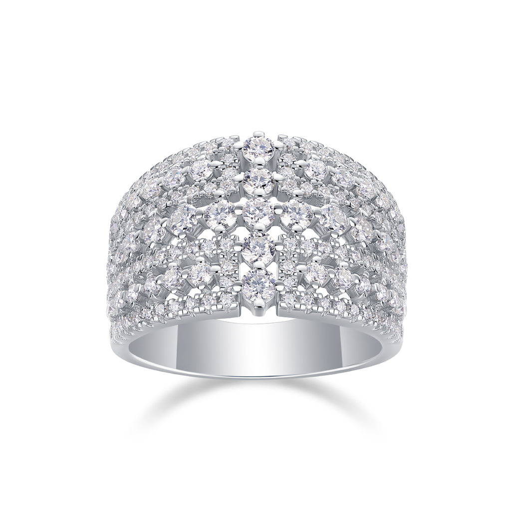 Diamond Queen - Luxuriously FashionableSilver Ring
