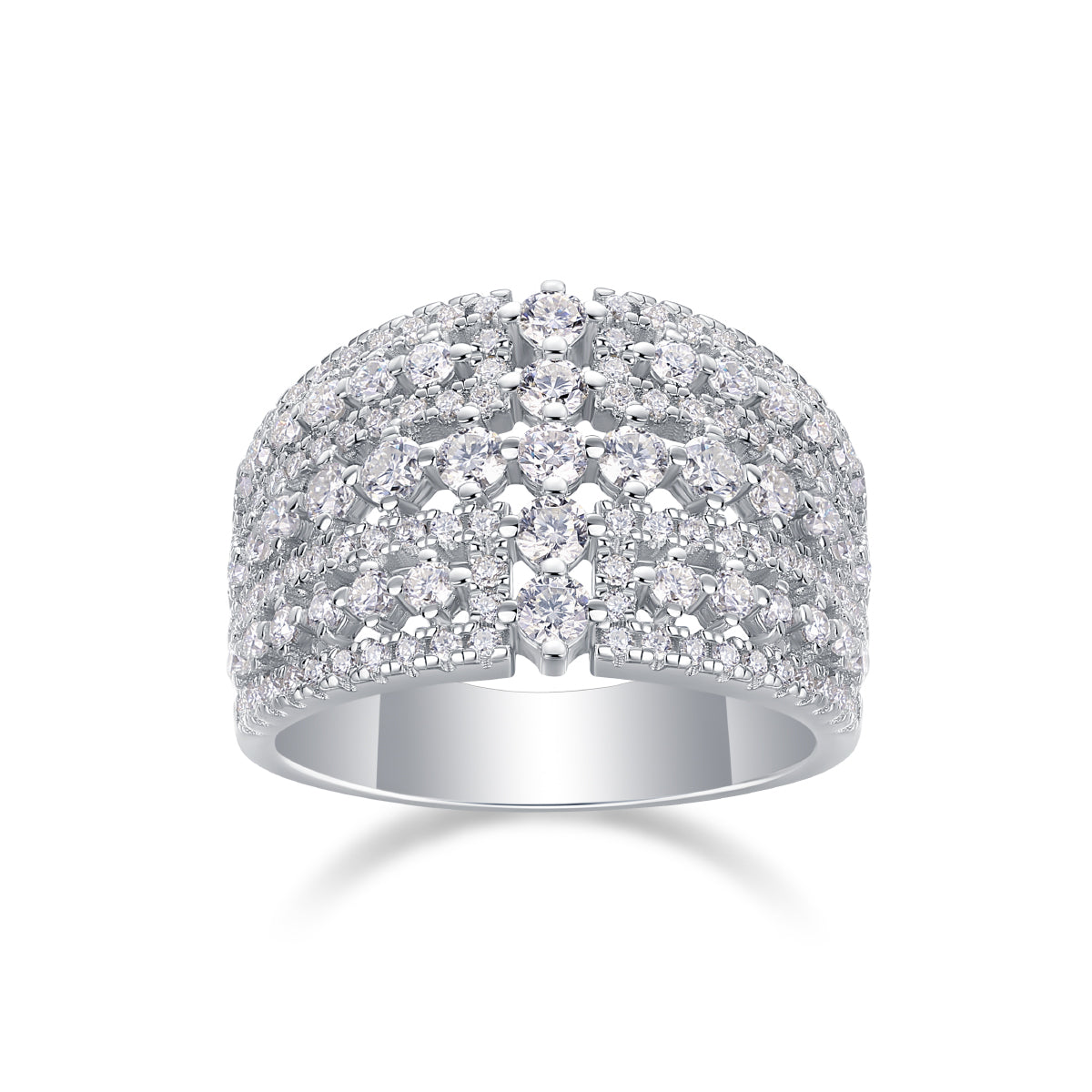 Diamond Queen - Luxuriously FashionableSilver Ring