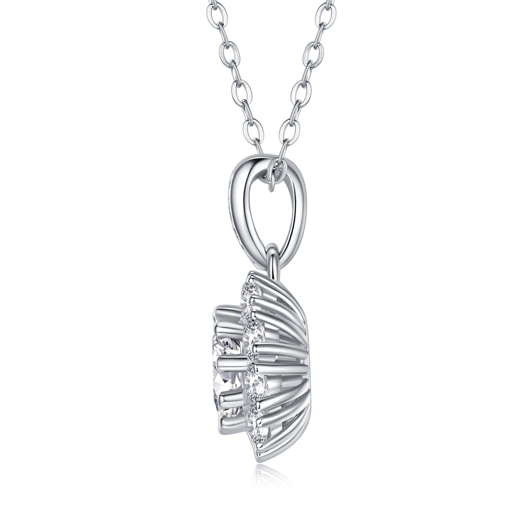 Blossom - A Fashionable And Luxurious Diamond Jewelry Pendant Set With 1-carat Moissan Diamond