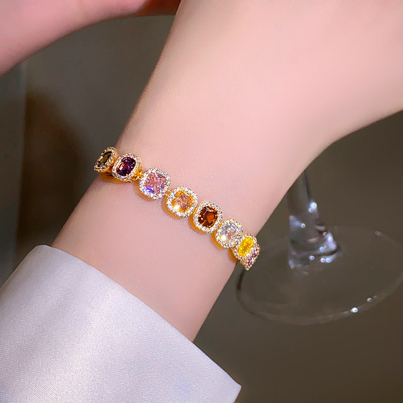 Dopamine Cubic Sugar Zircon Bracelet | 2 Styles | Color Joy