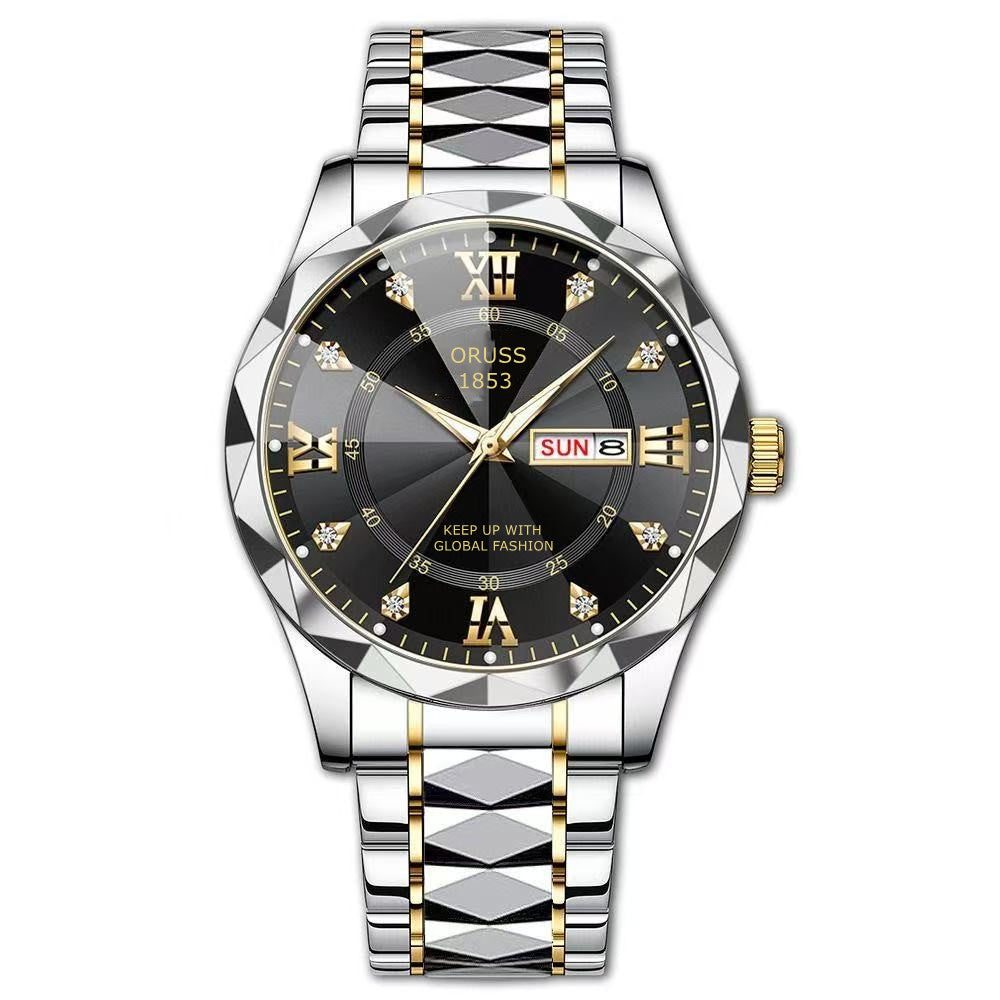 Men's Dual-Calendar Sporty Quartz Watch | 12 Styles | Gold & Silver | Everyday Statement Watch