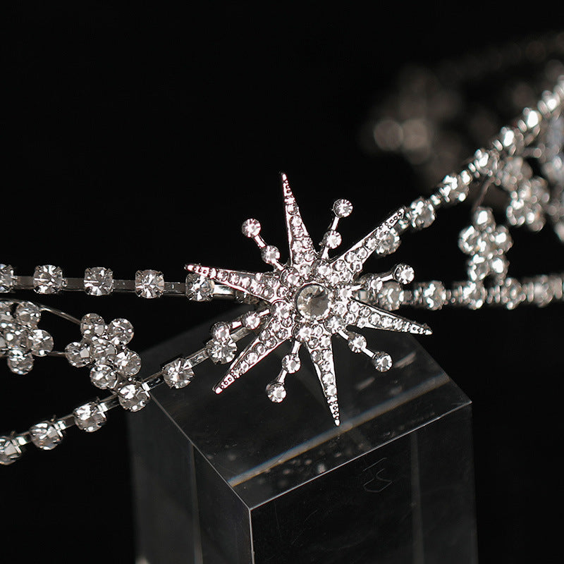 Bridal Crown Rhinestone Zircon Headband | White | 4×14.5cm | European Style | Bridal Hair Jewelry