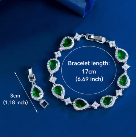 Colorful Zircon Bracelet | Copper | Blue, Green & Pink