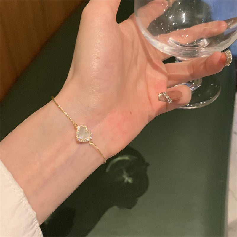 Zircon Adjustable Bracelet | 9 Styles | Square, Love Heart & Box Chain