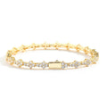 Plum Tennis Chain Zircon Bracelet | Hip Hop | Gold & Silver | 3 Sizes