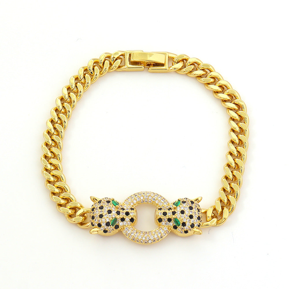 Leopard Print Luxury Bracelet | Electroplated Copper | Gold & Silver | All-Match