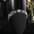 Bridal Crown Rhinestone Zircon Headband | White | 4×14.5cm | European Style | Bridal Hair Jewelry
