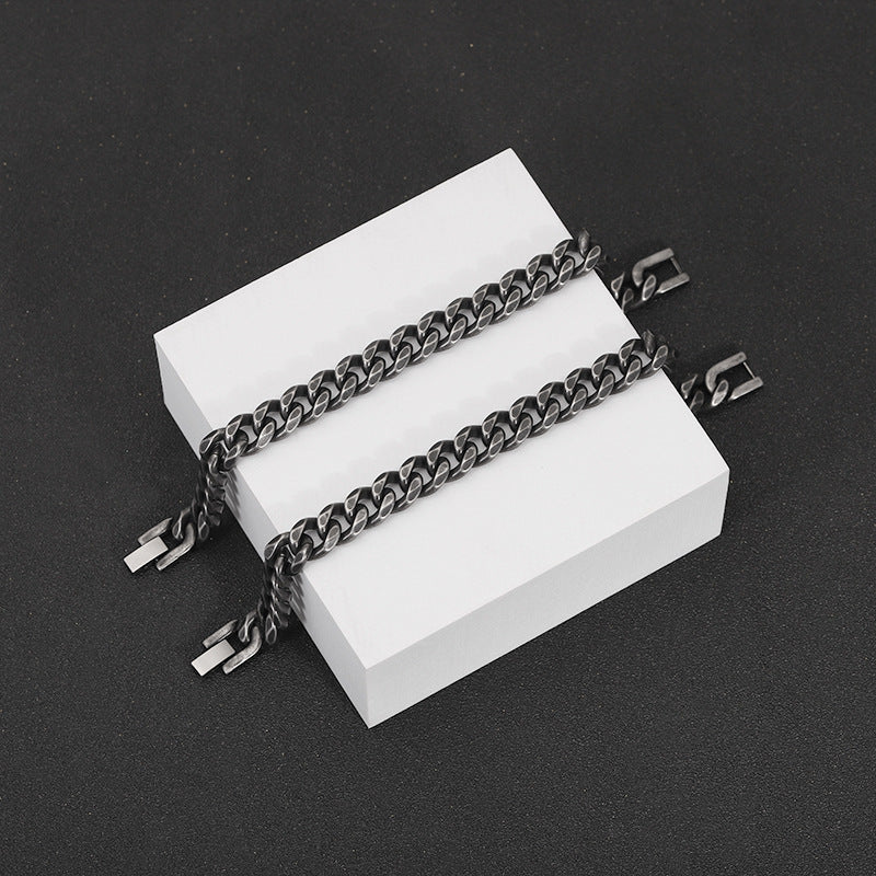 Minimalist Titanium Steel Bracelet | Geometric | 8mm & 10mm | Unisex | 4 Sizes