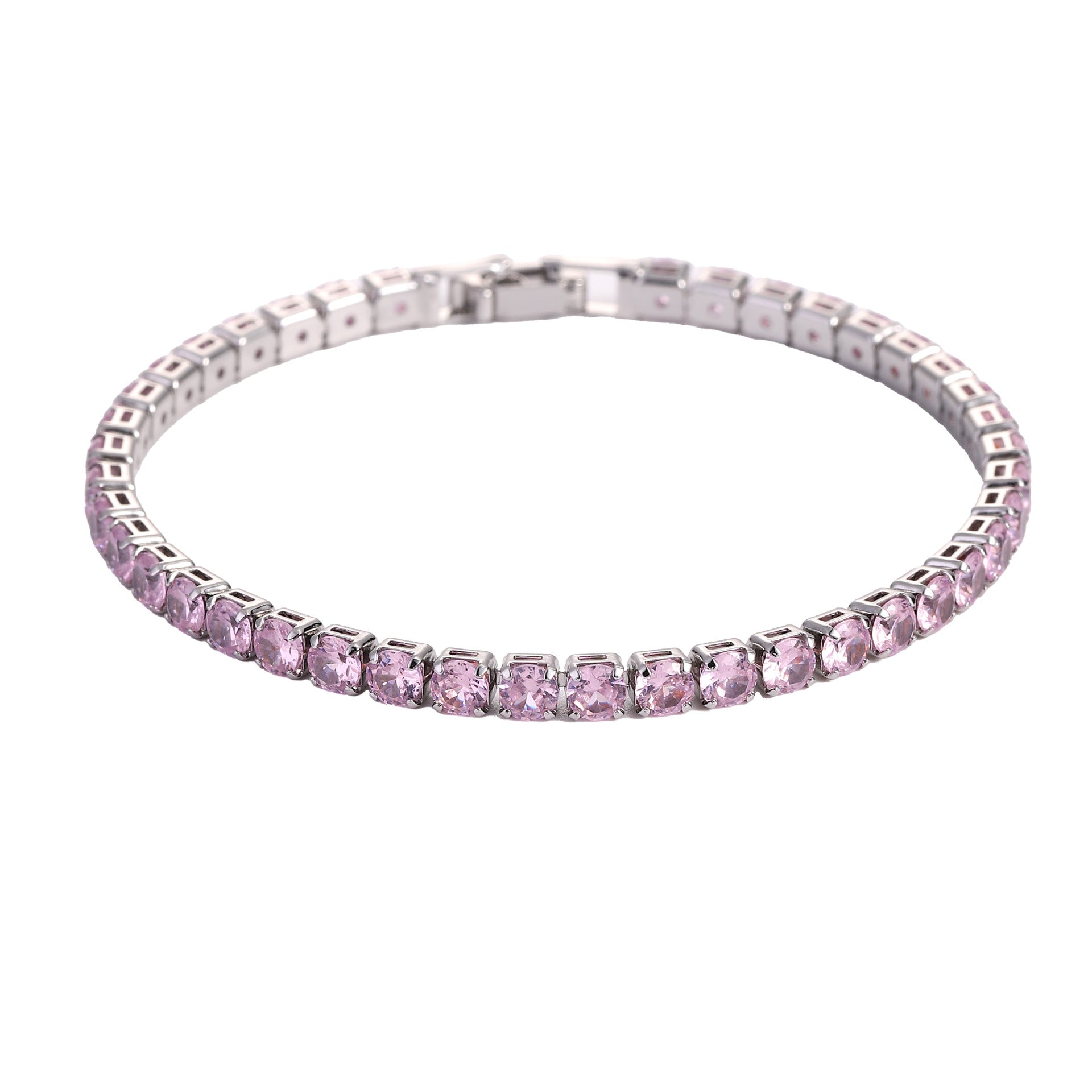 Hip Hop Micro-Set Zircon Tennis Bracelet | 9 Colors | 17cm & 19cm