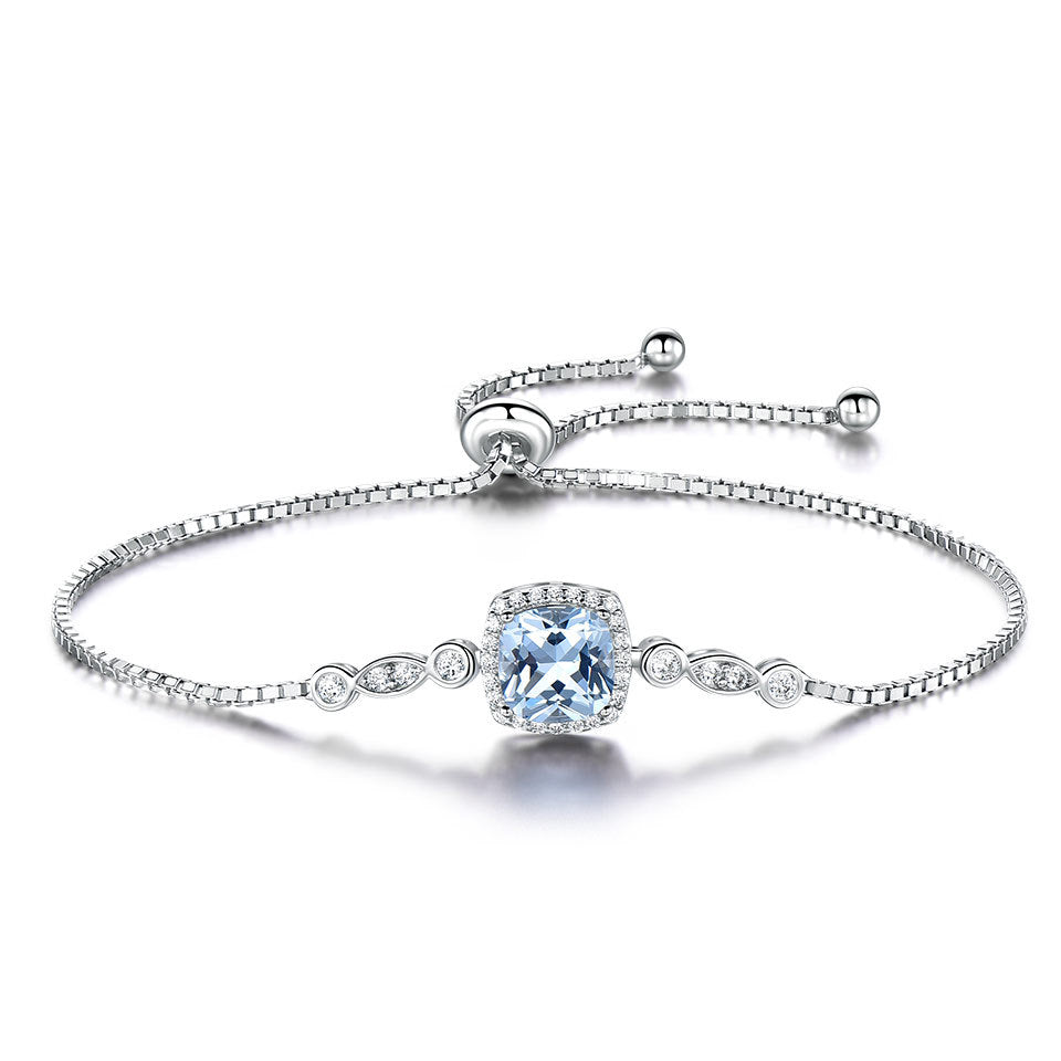 Sky Blue Topaz Jewelry Set | 925 Sterling Silver | Necklace, Bracelet & Earrings