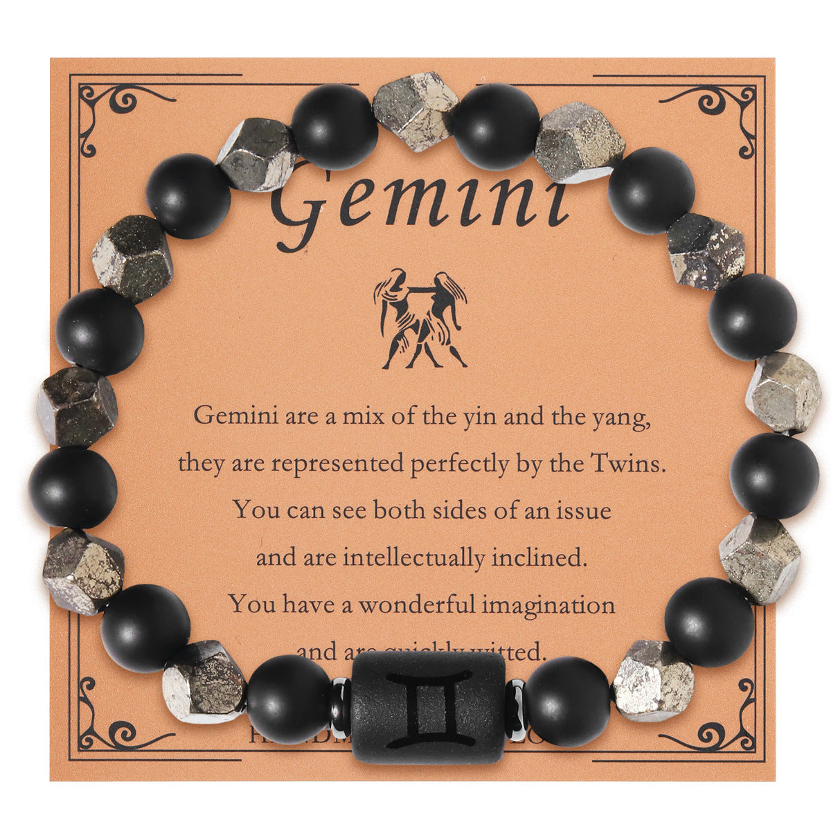 Zodiac Sign Natural Stone Beaded Bracelet | All 12 Constellations | Includes Card | Unisex
