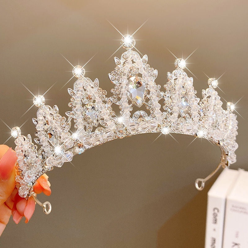 Girls' Princess Crown Hair Clip | 30 Designs | Diamond Rhinestone Pearl | Ages 3+ | Hair Jewelry