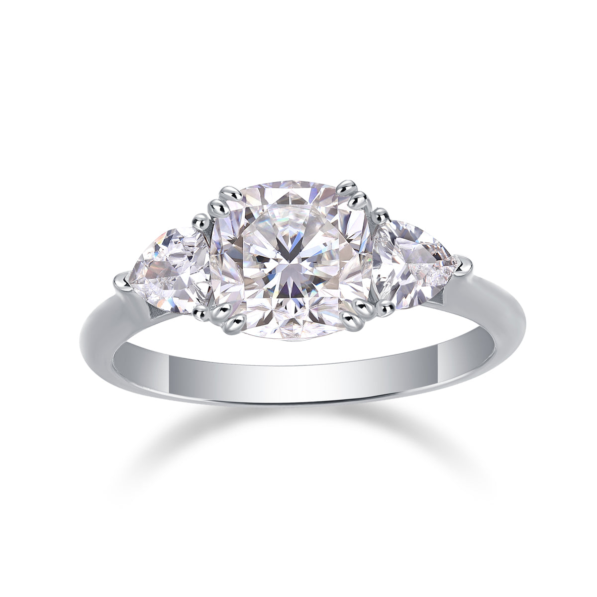 Luxury Diamond Wedding Ring - Cushion Cut Moissanite