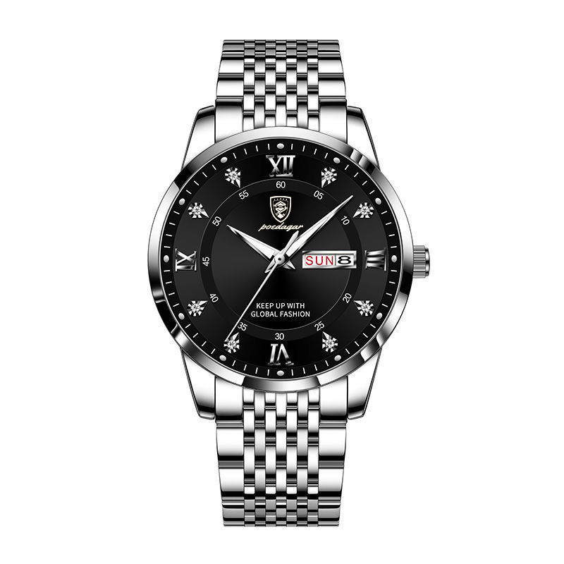 Sapphire Crystal Men's Watch | Seiko Movement | Luminous Calendar | 50M