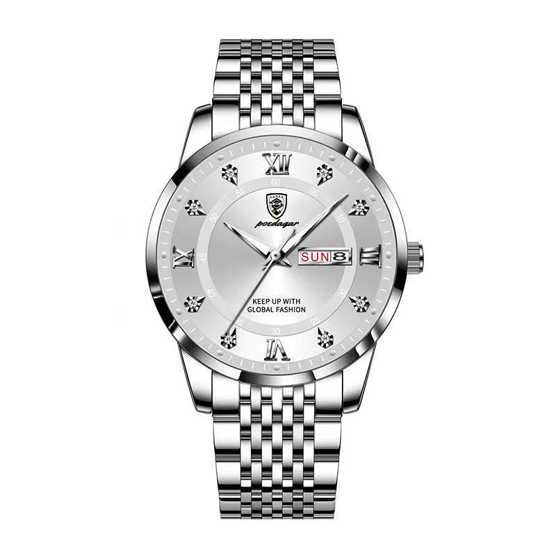 Sapphire Crystal Men's Watch | Seiko Movement | Luminous Calendar | 50M